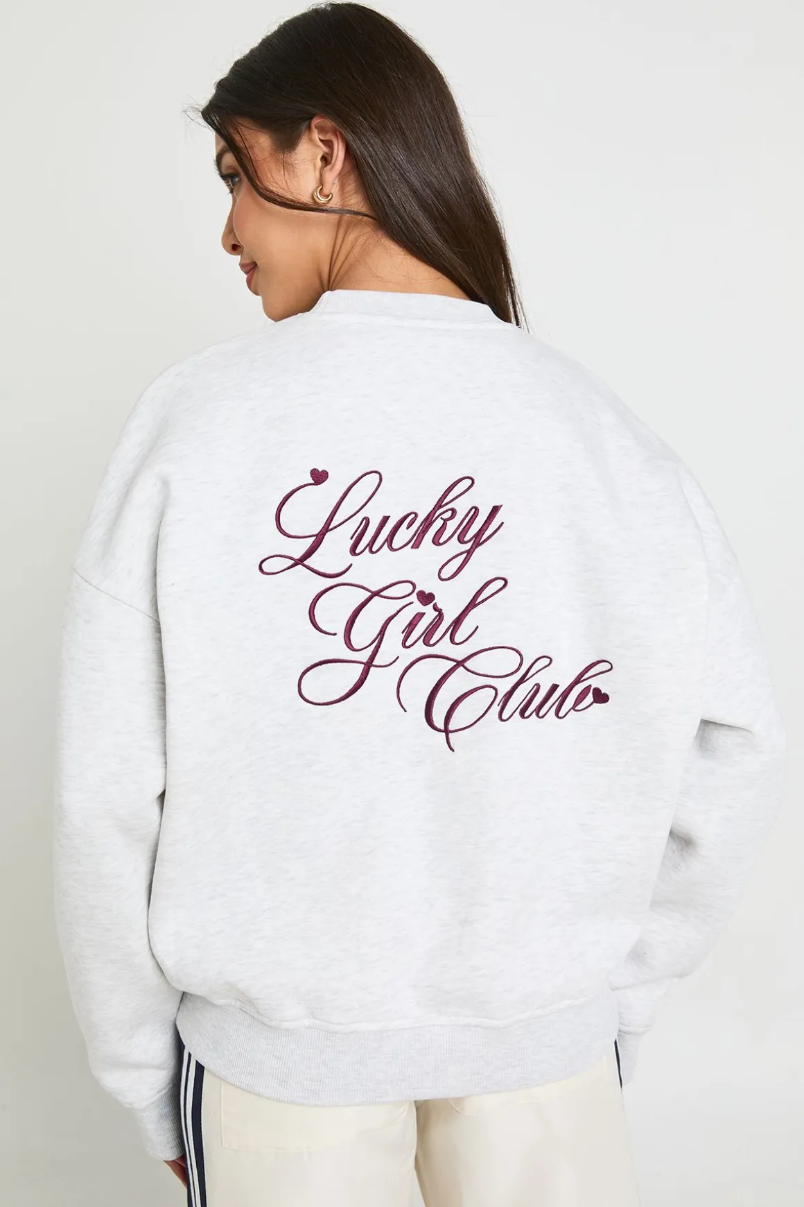 Sweat-shirt Brodé Lucky Girl Club