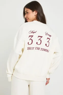 boohoo Sweat-shirt Brodé Numéro Angélique 333<Femme Sweats À Capuche Et Sweats|Athleisure