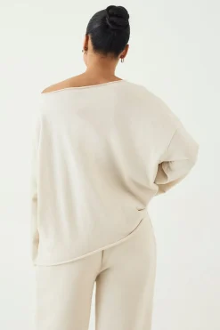 Sweat-shirt Brodé À Épaules Dénudées Dsgn Studio Script