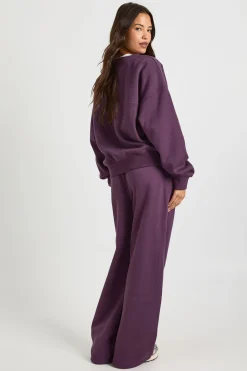 Sweat-shirt cardigan à boutons et survêtement jogger à jambe droite