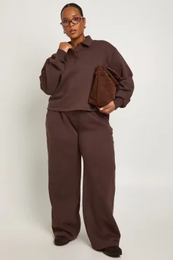 Sweat-shirt à col boutonné Plus
