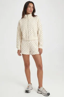 Sweat-shirt À Col Cheminée Et Fermeture Éclair À Pois