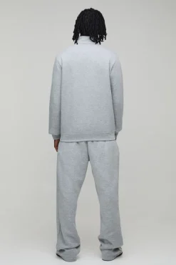 boohooMAN Sweatshirt Col Montant À Fermeture Éclair Quart Coupe Regular Basique Tall<Homme Tout Afficher|Sweats À Capuche Tall