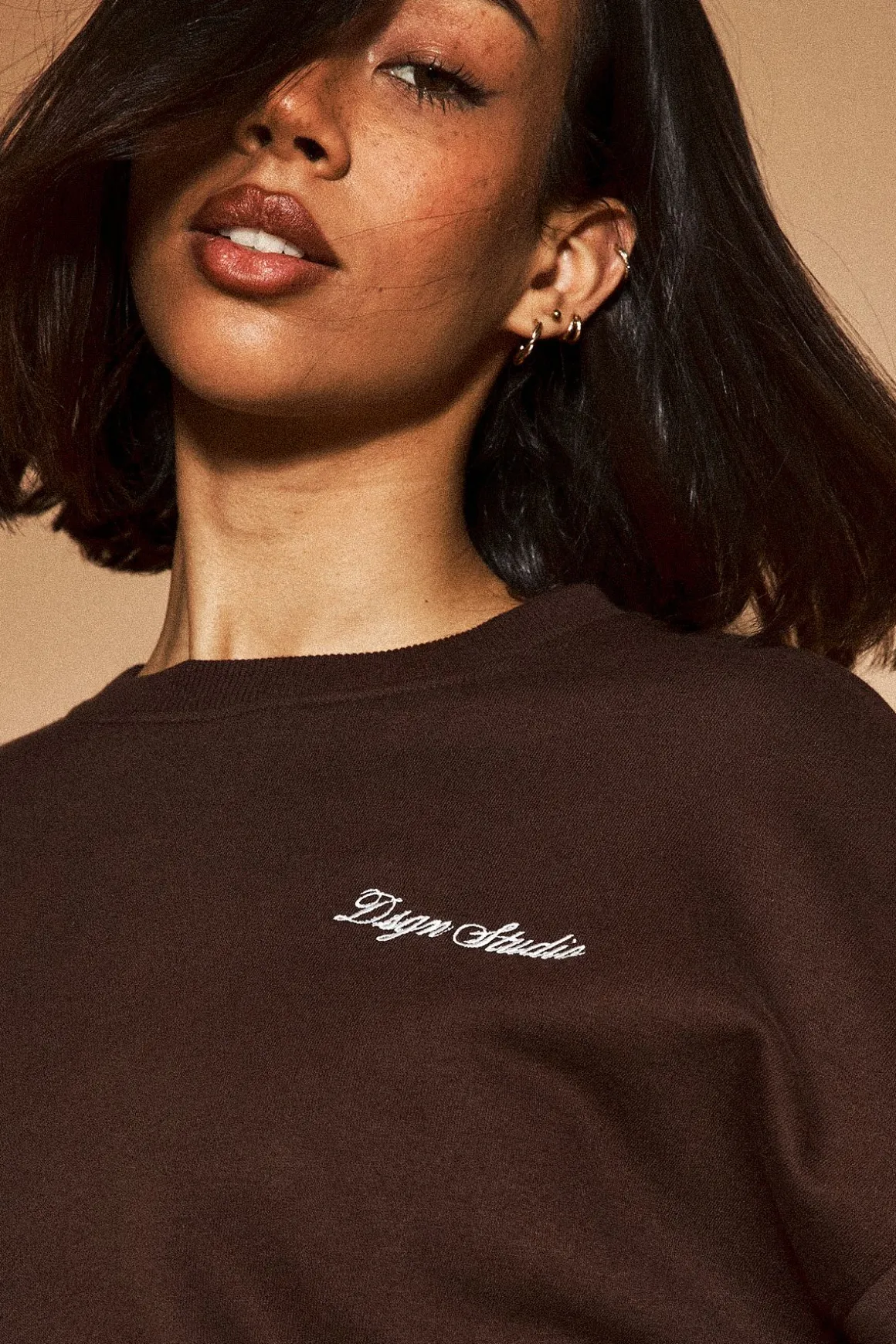 Sweat-shirt Col Rond Ample Dsgn Studio