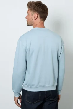 Sweat-shirt Col Rond Bleu Clair