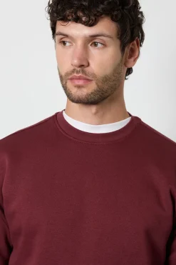 Sweat-shirt Col Rond Bordeaux