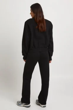 Sweatshirt Col Rond Boxy À Épaulettes