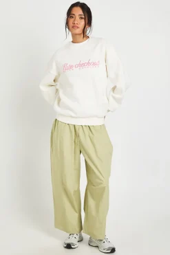 Sweatshirt Col Rond Brodé Late Checkout