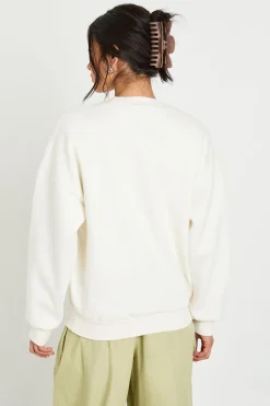 Sweatshirt Col Rond Brodé Late Checkout
