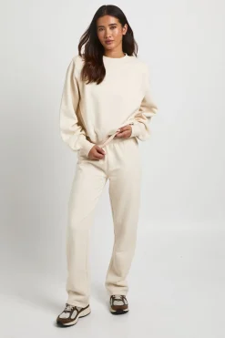 Sweat-shirt Col Rond Coupe Boxy À Épaulettes