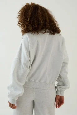 Sweat-shirt Col Rond Manches Bouffantes Imprimé Universitaire Dsgn Studio