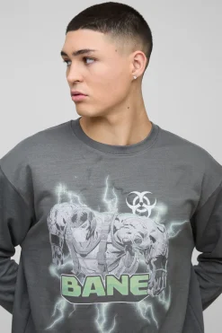 Sweat-shirt coupe régulière avec imprimé sous licence Bane