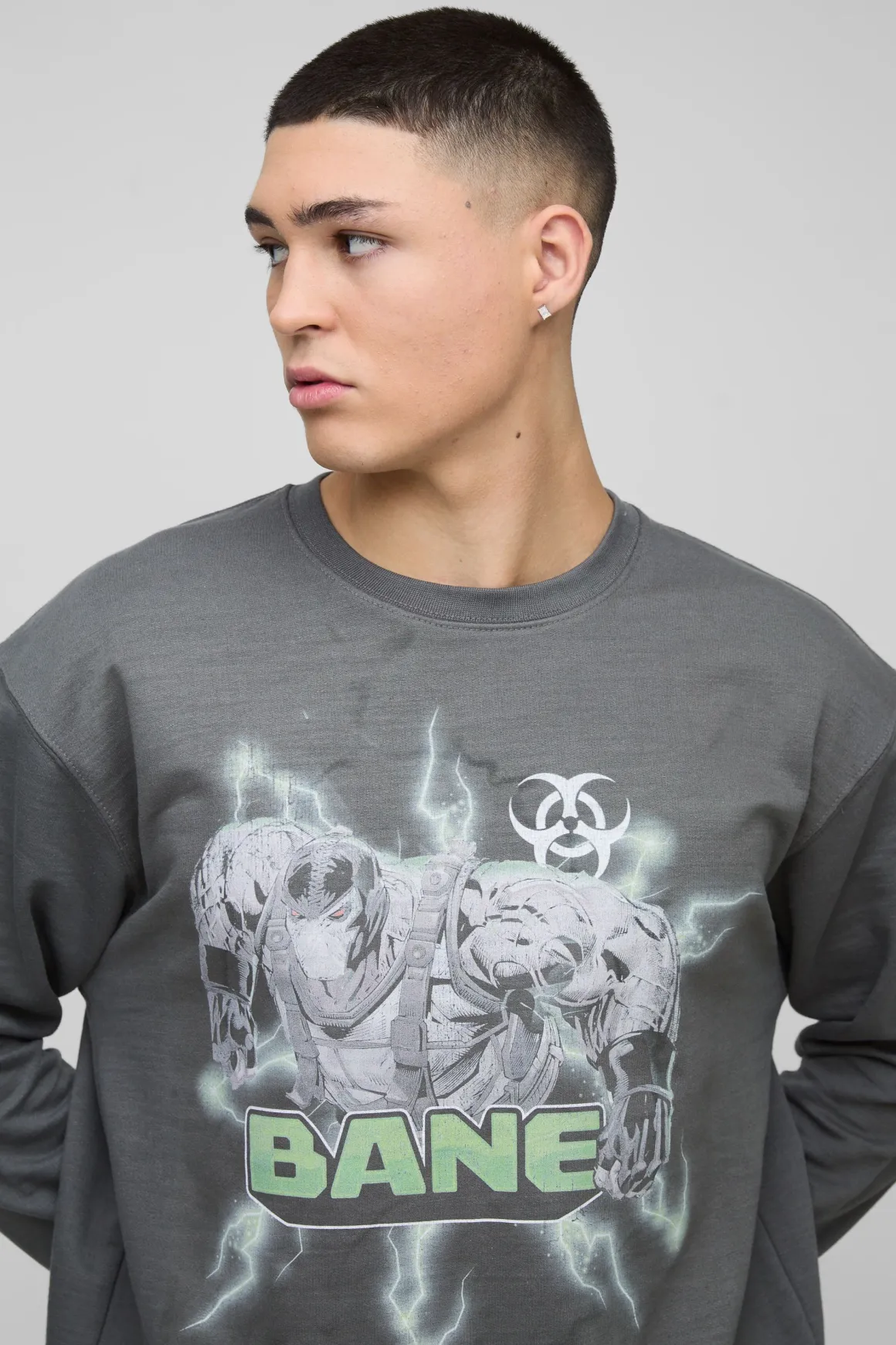 Sweat-shirt coupe régulière avec imprimé sous licence Bane