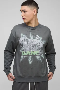 Sweat-shirt coupe régulière avec imprimé sous licence Bane