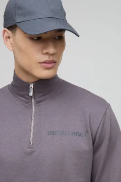 Sweat-shirt à coupe régulière Edizione Heavyweight zippé à col entonnoir