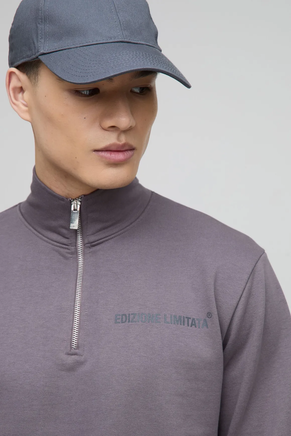 Sweat-shirt à coupe régulière Edizione Heavyweight zippé à col entonnoir