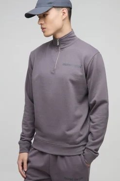 Sweat-shirt à coupe régulière Edizione Heavyweight zippé à col entonnoir