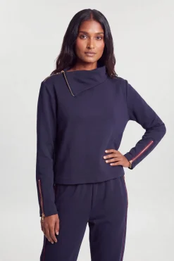KarenMillen Sweat-shirt Décontracté En Mélange Viscose Avec Détail Zip<Femme Loungewear|Ensembles