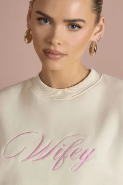 Sweatshirt de Mariée Oversize Brodé 
