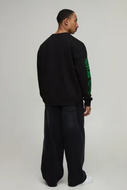 Sweatshirt Délavé Oversized Sous Licence Iron Maiden