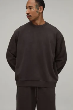 Sweat-shirt Délavé Oversize Lourd 480 G/m²