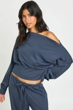 Sweat-shirt Doux Épaules Dénudées