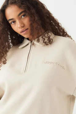 Sweatshirt DSGN Studio à Col et Demi-Fermeture Éclair avec Détails Gauffrés