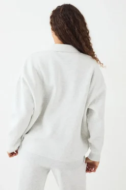 Sweatshirt DSGN Studio à Col et Demi-Fermeture Éclair avec Motif Gaufré