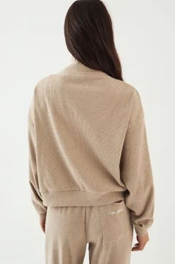 Sweatshirt DSGN Studio à Côtes Brossées avec Détail Boutons