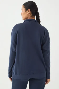 Sweat-shirt DSGN Studio à Demi-Fermeture Éclair Oversize avec Appliqué