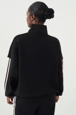 Sweat-shirt DSGN Studio Sport à Blocs de Couleur avec Col Montant et Fermeture Éclair Intégrale