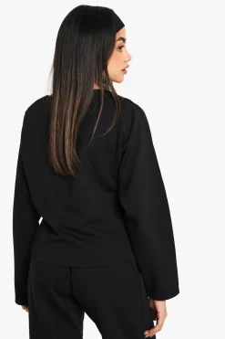 Sweatshirt en interlock à taille cintrée