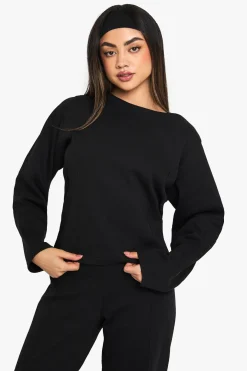 Sweatshirt en interlock à taille cintrée