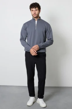 Burton Sweat-shirt En Jersey Gris À Demi-zip<Homme Sweats À Capuche Et Sweatshirts|Sweats À Capuche Et Sweats