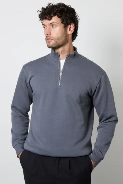 Burton Sweat-shirt En Jersey Gris À Demi-zip<Homme Sweats À Capuche Et Sweatshirts|Sweats À Capuche Et Sweats