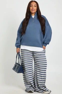 boohoo Sweat-shirt Grande Taille à Demi-Fermeture Éclair Oversize<Femme Sweats À Capuche Et Sweats|Sweats À Capuche Et Sweatshirts