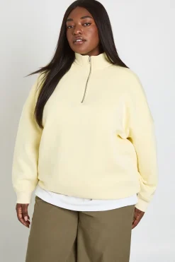 boohoo Sweat-shirt Grande Taille Demi-zip<Femme Sweats À Capuche Et Sweats|Sweats À Capuche Et Sweatshirts
