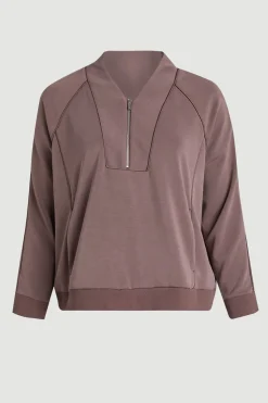 KarenMillen Sweat-shirt Grande Taille Premium Luxe À Fermeture Éclair Et Col En V<Femme Loungewear|Ensembles