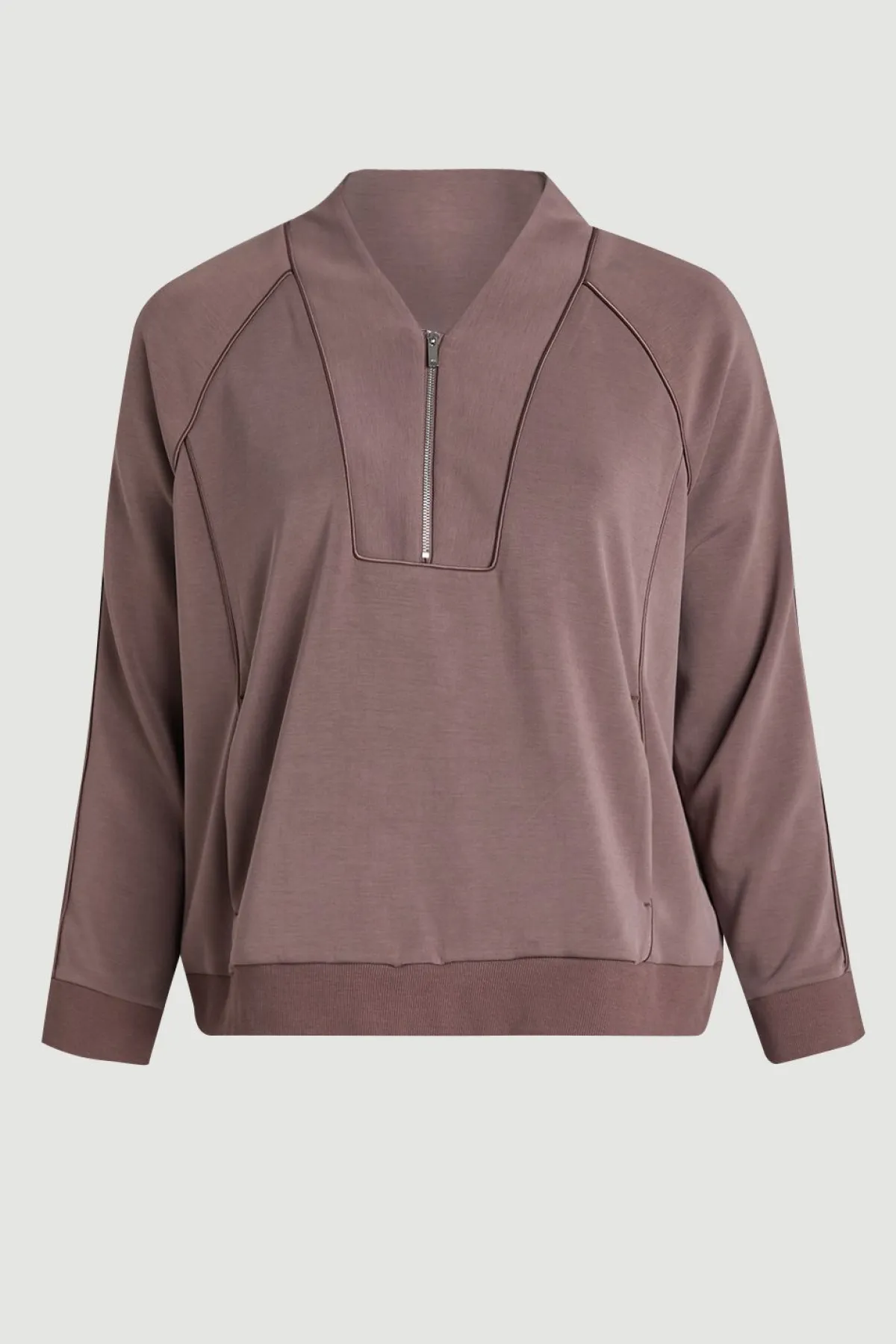 KarenMillen Sweat-shirt Grande Taille Premium Luxe À Fermeture Éclair Et Col En V<Femme Loungewear|Ensembles