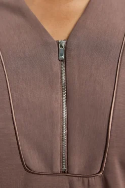 KarenMillen Sweat-shirt Grande Taille Premium Luxe À Fermeture Éclair Et Col En V<Femme Loungewear|Ensembles