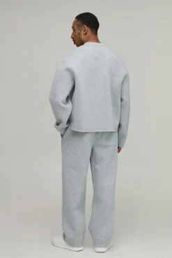 Sweat-shirt Henley Scuba Oversize Coupe Carrée