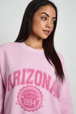 Sweat-shirt Imprimé Arizona Effet Délavé