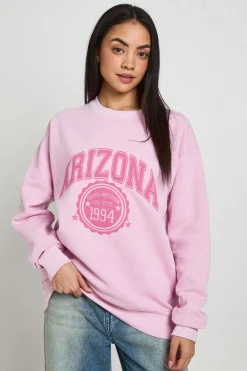 Sweat-shirt Imprimé Arizona Effet Délavé