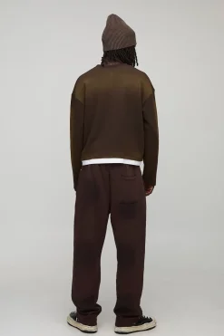 boohooMAN Sweat-shirt imprimé , rétréci, boxy, lavé, en édition limitée, western, à ourlet à fausse superposition<Homme Sweats À Capuche Et Sweatshirts|Sweats À Capuche Et Sweats