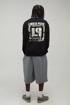 Sweatshirt Imprimé Licence Linkin Park Coupe Oversize