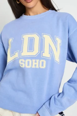 boohoo Sweat-shirt Imprimé London Effet Délavé<Femme Sweats À Capuche Et Sweats|Athleisure