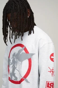 Sweat-shirt Imprimé Sous Licence Linkin Park Coupe Oversize