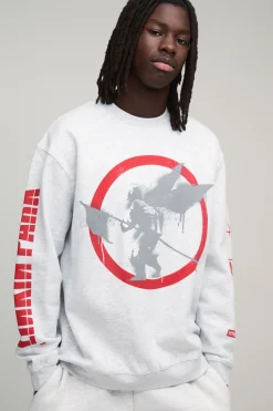 Sweat-shirt Imprimé Sous Licence Linkin Park Coupe Oversize