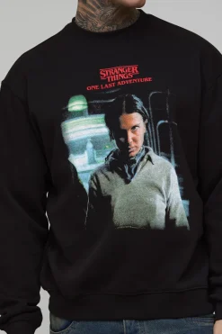 Sweat-shirt Imprimé sous Licence Stranger Things Oversize Grande Taille