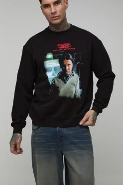 Sweat-shirt Imprimé sous Licence Stranger Things Oversize Grande Taille
